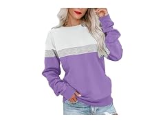 Fkeep Women (M) Crew Neck Sweatshirt Pullover Tops