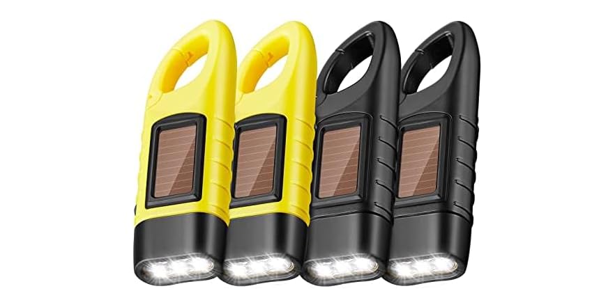 Mudder 4 Pack Hand Crank Flashlights