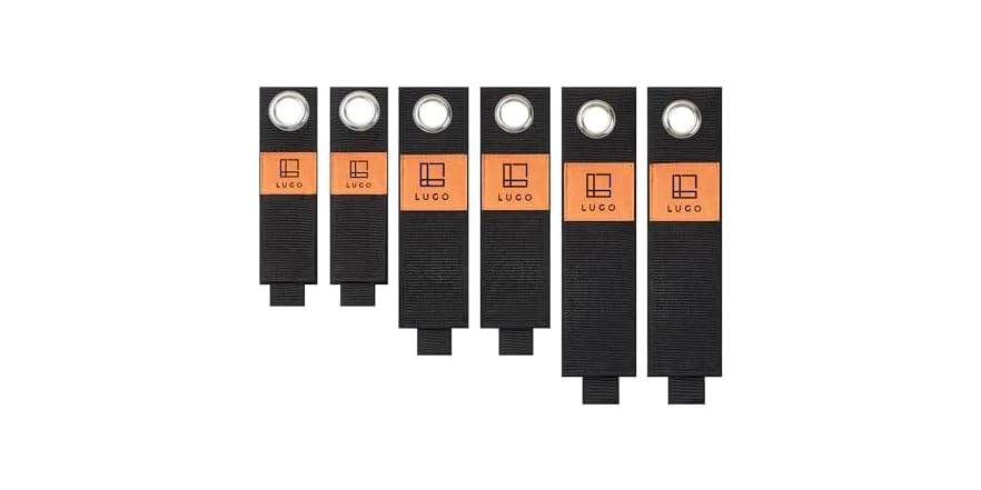 LUGO 6pc Heavy-Duty Storage Straps - Assorted Blk