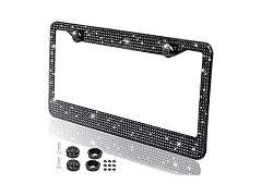 Zone Tech GA0072 Rhinestone License Plate Cover Frame Blin