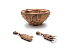 Ironwood Large Salinas Salad Bowl Set, Acacia Wood