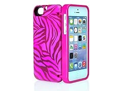 iPhone 5/5s Case with Hinged Back - Pink Zebra