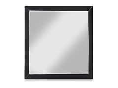Marisol Black Wood Veneer & Iron Mirror