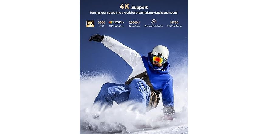 CiBest Google TV Projector 4K Support (Open Box)