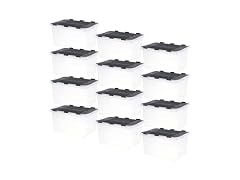 Superio Storage Bins with Lids  35 Quart 8PK