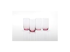 Fortessa Gala Glass, 19 Oz. Iced Beverage (Set of 4), Pink