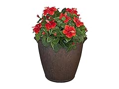 Sunnydaze 24-Inch Anjelica Large Plastic Pot - Rust