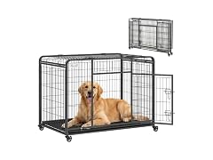 PawHut Folding Design Heavy Duty Metal Dog Cage