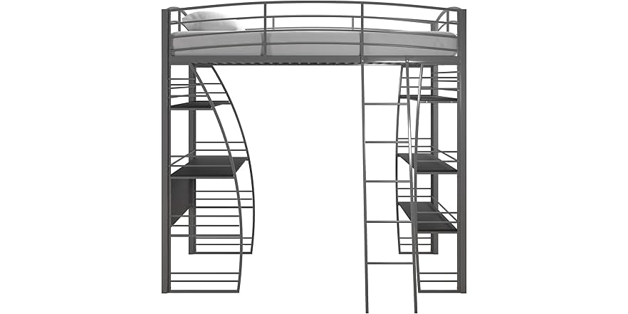 DHP Studio Loft Bunk Bed Over Desk