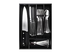 Pristine Bamboo Silverware Tray Organizer