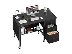 Rolling Teacher Desk with File Drawer