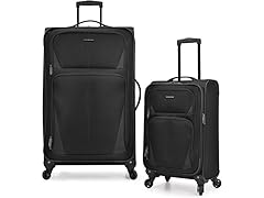 U.S. Traveler  Softside Luggage Black, 2-Piece Set