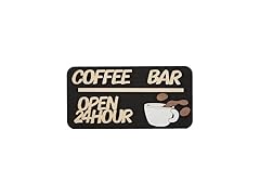 GORNZX Coffee Bar Sign, Rustic Wooden