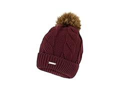 Spyder Womens Cable Knit Pom Pom Beanie