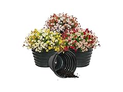 Sunnydaze DRV-2434 Molly Metal Planter, Juniper Glaze, 4 Pack