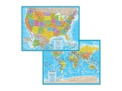 2-in-1 USA & World Notebook Maps