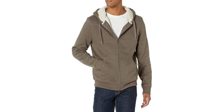 Amazon Essentials Men's Sherpa-Lined Zip Hoodie
