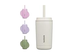 BJPKPK Insulated Tumbler with Lid and Straw,12 oz White