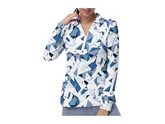Ggov Women (M) Golf Polo Long Sleeve Workout Tops