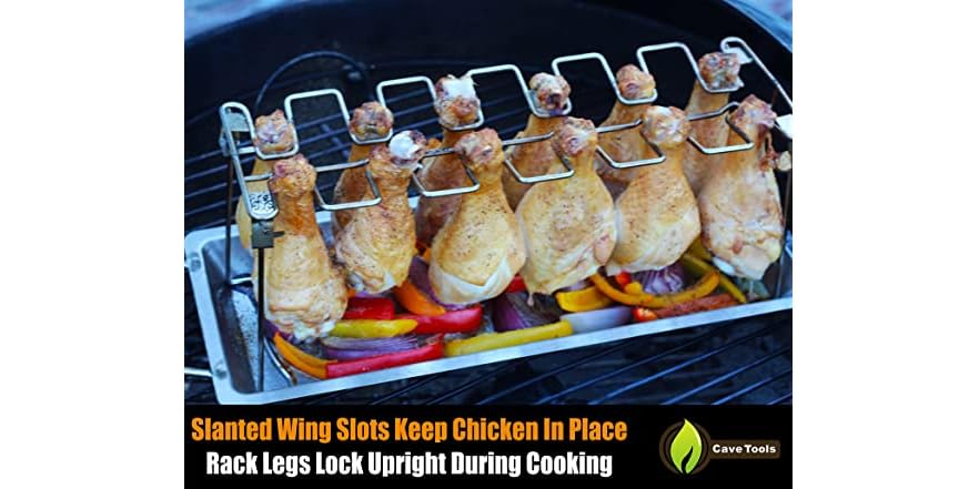 Using A Wingette Rack Cave Tools Chicken Wing & Leg Rack