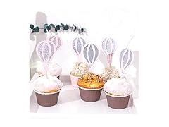 12PCS Hot Air Balloon Cupcake Topper 