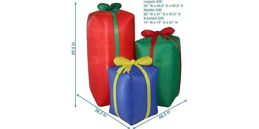 Inflatable Holiday Present Trio
