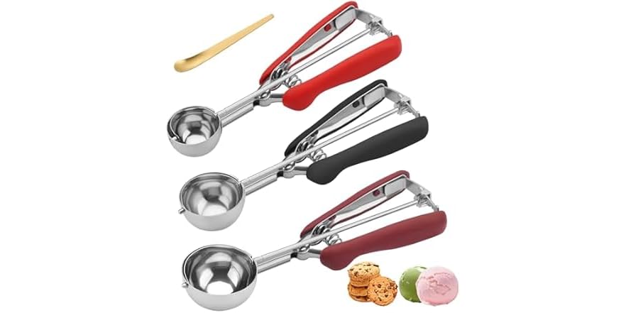 3-Piece Ice Cream & Cookie Scoop Set Deal at Woot
