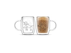 Disney Mickey and Pluto Aroma Glass Mugs