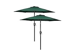 Simple Deluxe 2-Pack 7.5' Patio Umbrella, Green 2 Pack