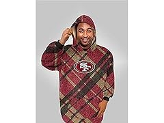 49 er's NFL Sherpa Flannel Hoodie Blanket