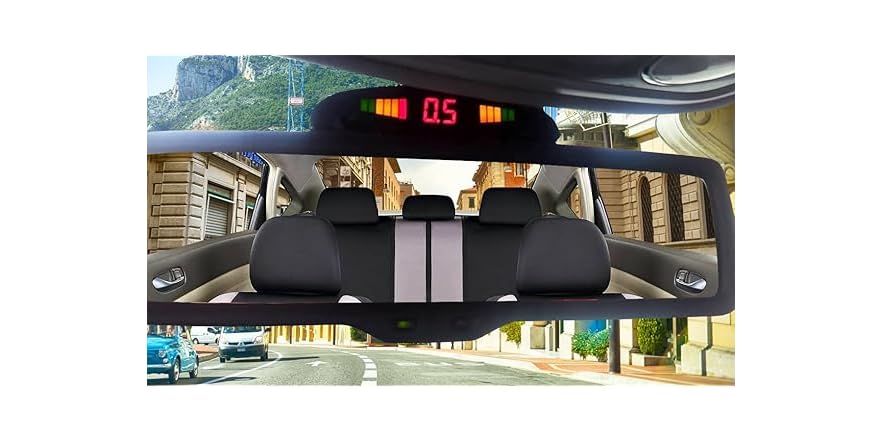 Zone Tech PS0001 Car Parking Sensors LED display Black