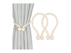 Wooden Bead Curtain Tiebacks 2 Pack