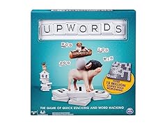 Upwords, Classic Word Game with Stackable Letter Tiles