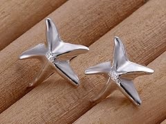 Sterling Silver Starfish Studs