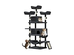 68.5 in Multi-Level Cat Tree for Indoor Cats Dark-Grey