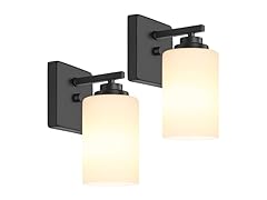 VerRon Set of 2 Wall Sconces for Bathroom, Black
