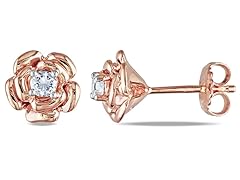 Silver Created White Sapphire Earrings