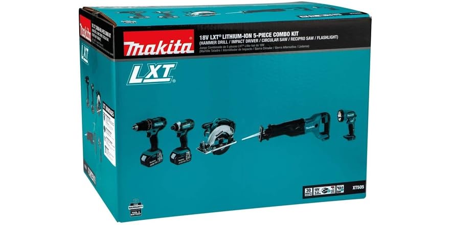 Makita 18V LXT Lithium-Ion Cordless Combo Kit With India