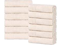 100% Ringspun Cotton 12 Piece Face Towel Set