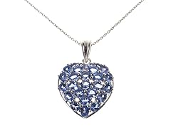 Tanzanite Heart Pendant In Sterling Silver