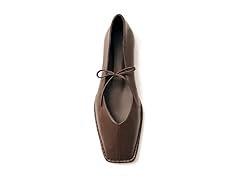 ETPSJKR square toe brown ballet flats