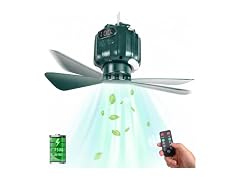 DUKUSEEK Camping Tent Ceiling Fan w/Light