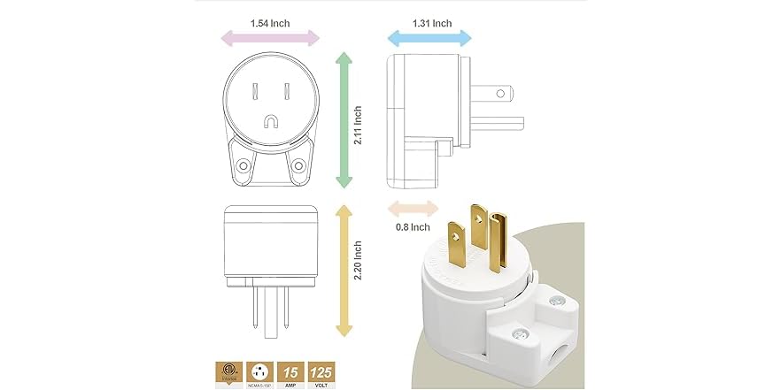 acbroad Right Angle Nema AC Plug