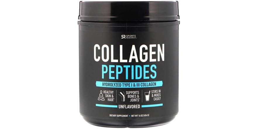 Sports Research Premium Collagen Peptides 16oz Bottle