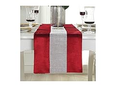Jeloris Sequined Rhinestone Diamond Table Runner