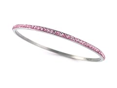 Stainless Steel Swarovski Element Bangle- Pick Color