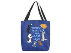 Protect, Rescue, Care, Adopt, Love Medium Tote Bag