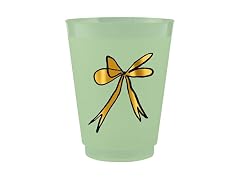 Holiday 8-Count Gold Foil Embellished Plastic Frost Beverage Cups