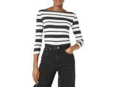 Amazon Essentials Women (XXL) T-shirt Black White