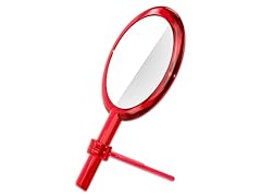 Modern Mirror Handheld Travel Vanity Makeup Mirror With Adjustable Stand & Magnification Capability